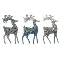 2 Pk Deer Glitter Reindeer Orn