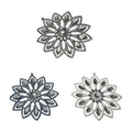 2 Large Decorative Snowflakes With Gem Stone Assortment - Country Silk