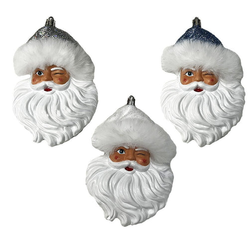 Santa Face Orn - Country Silk
