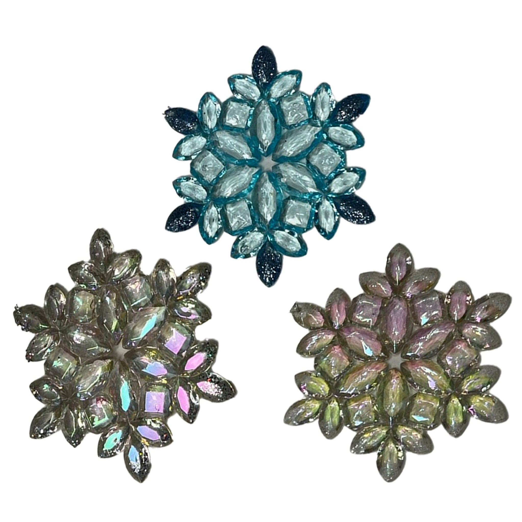 Irridecent Snowflake Orn - Country Silk