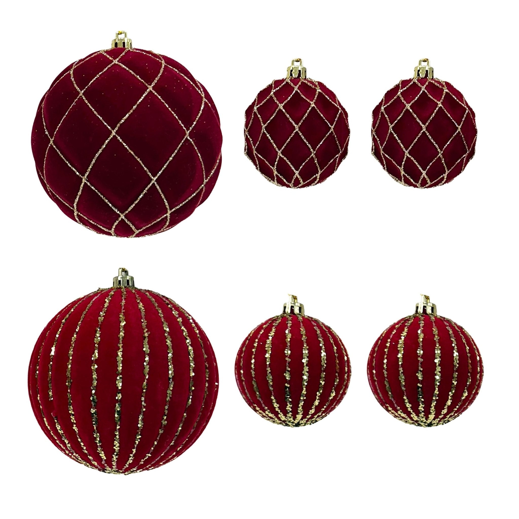 1Pk And 2 Pk Flocked Faceted Ball With G - Country Silk