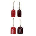 Red Metal Bell Ornament With Rope Hanger