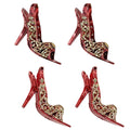 2 Pk High Heel Ornament With Glitter Acc