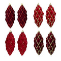 2 Pk Elongated Orn With Faceted Surface - Country Silk