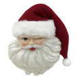 Santa Face Orn With Glitter Beard And Re