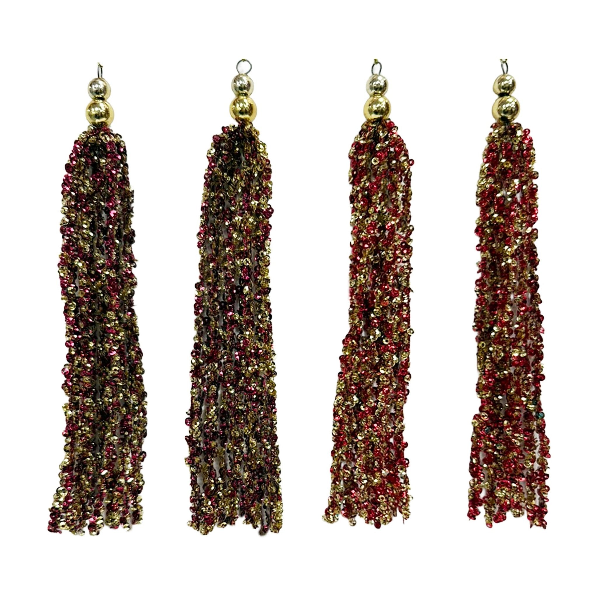 2Pk Beaded Tassel Orn - Country Silk