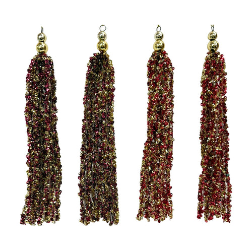 2Pk Beaded Tassel Orn - Country Silk