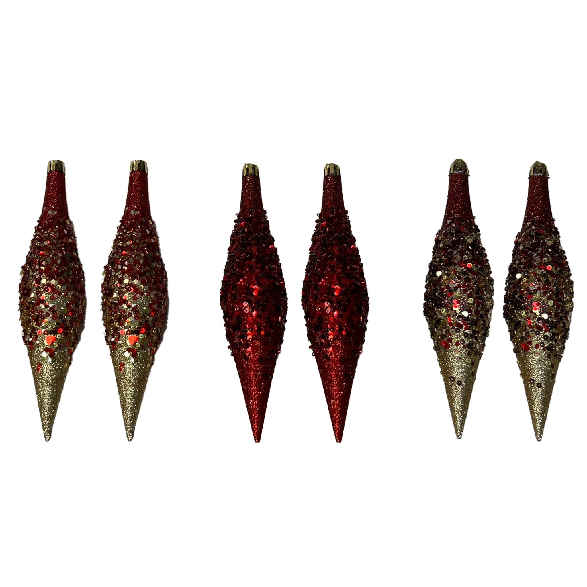 2Pk Ombre Sequin Finial Orn - Country Silk