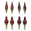 2Pk Glitter Finial Ombre Orn - Country Silk