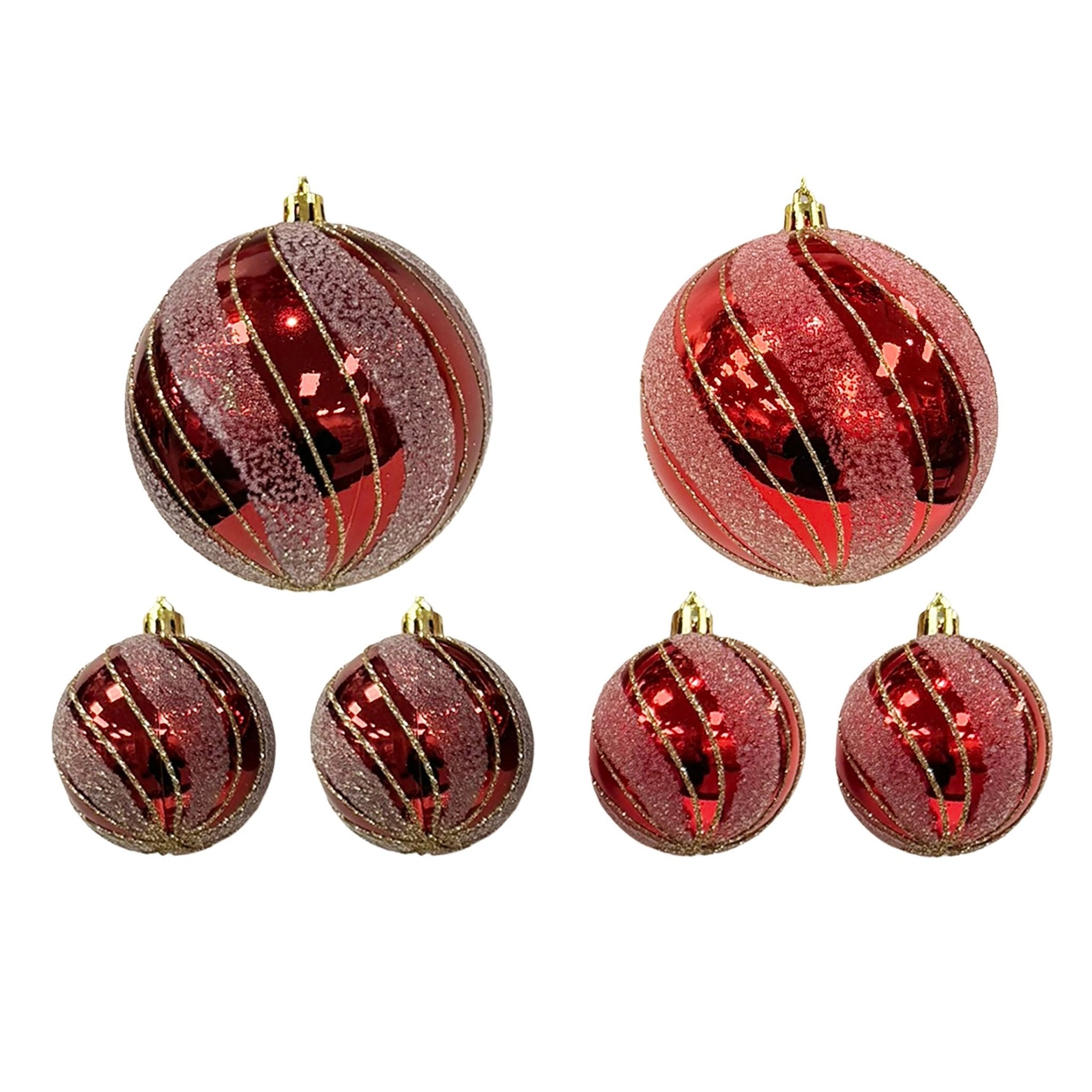 100Mm X 1 And 60Mm X2 Asst Ball Orn With - Country Silk