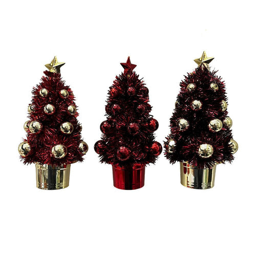 Tinsel Tree With Ball Ornaments - Country Silk