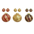 100Mm X 1 And 60Mm X2 Asst Ball Orn With - Country Silk