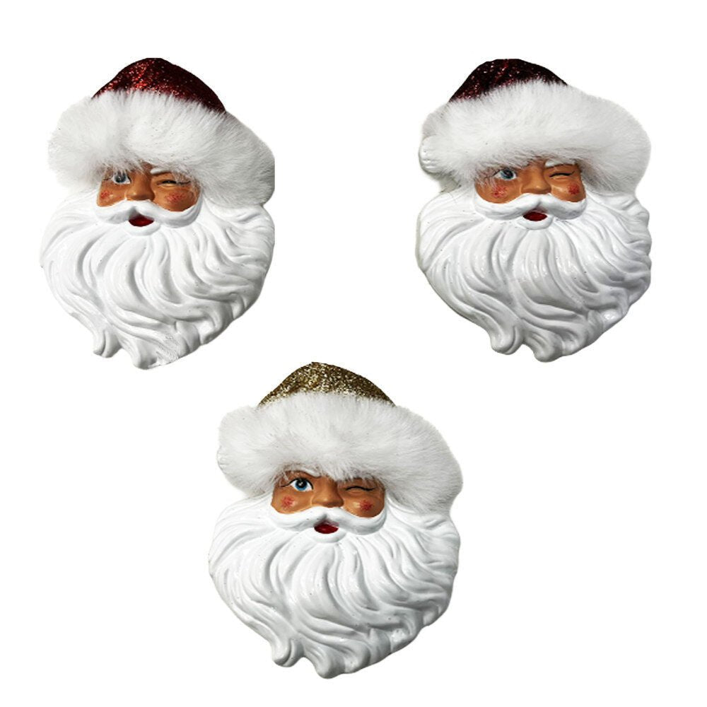 Santa Face Orn - Country Silk