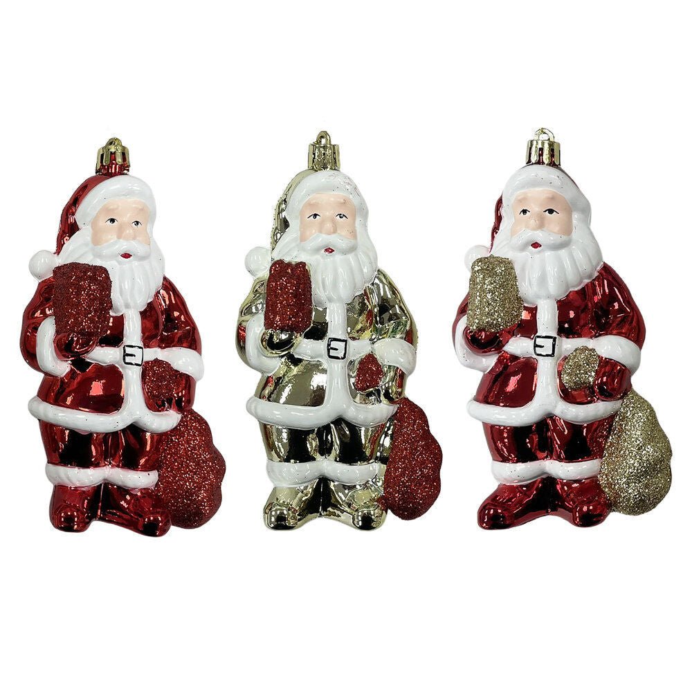 Santa Orn With Gift Bag - Country Silk