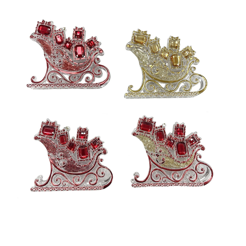 Sleigh Orn With Gems - Country Silk