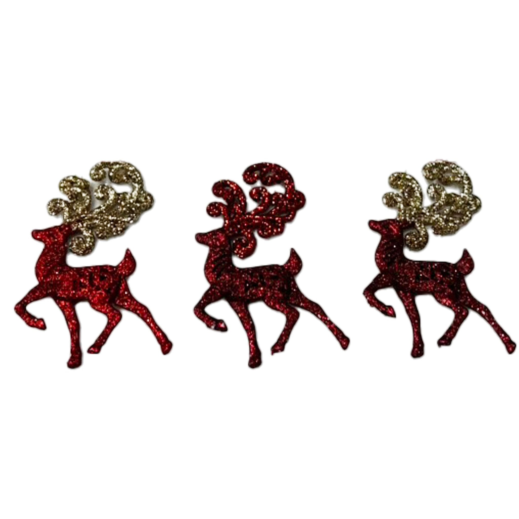Glitter Reindeer Orn - Country Silk
