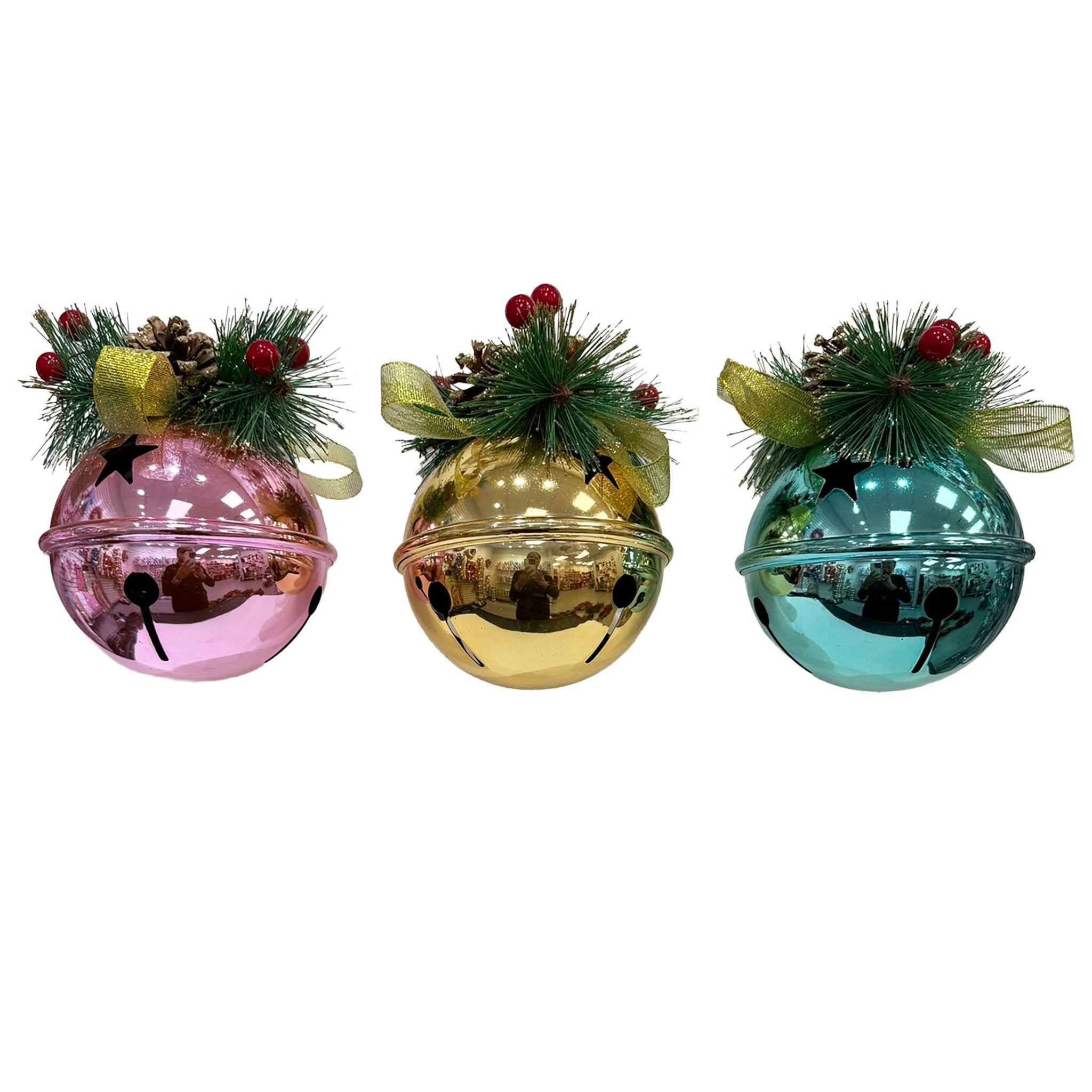 135Mm Bell Orn With Top Cluster - Country Silk