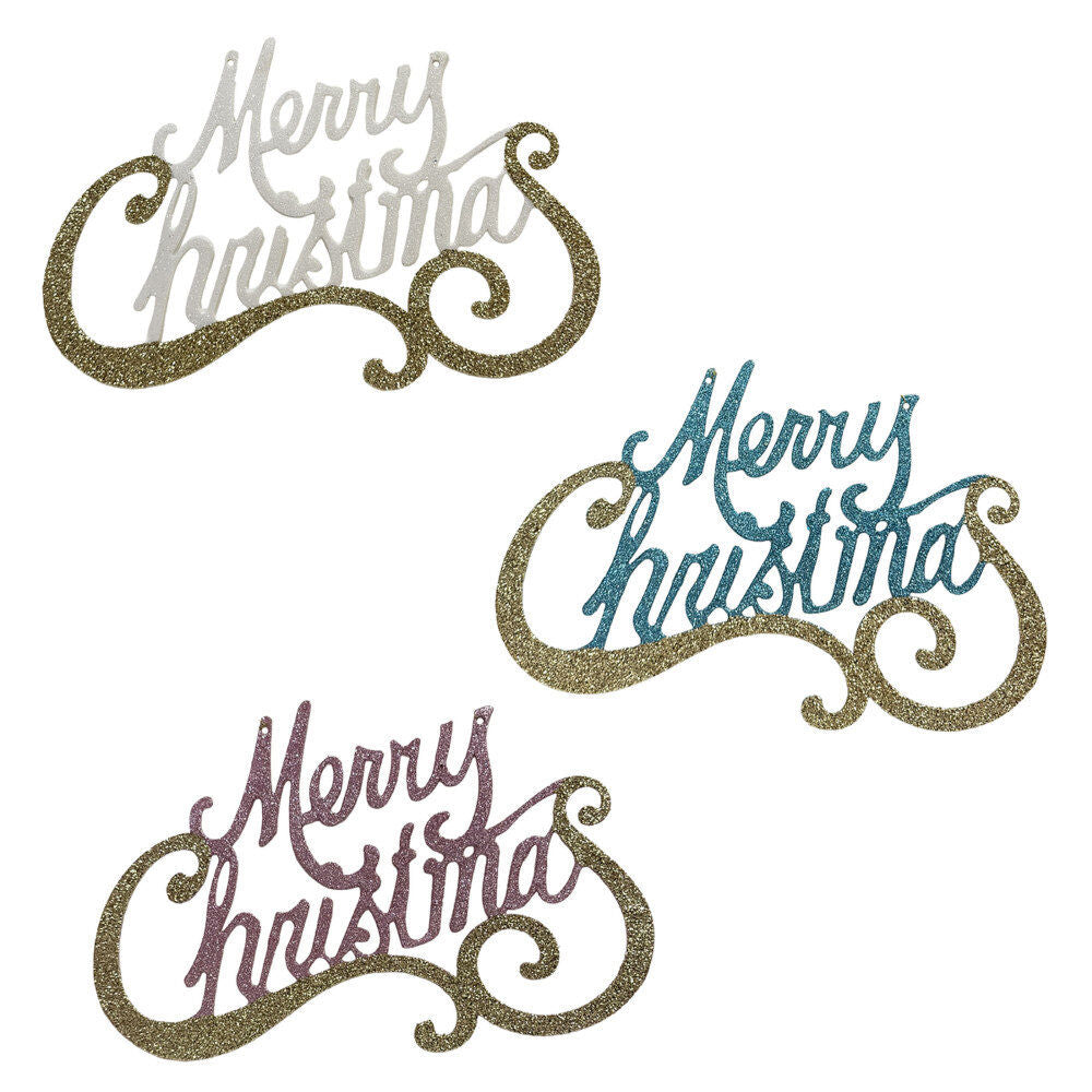 Jumbo Glittered Merry Christmas