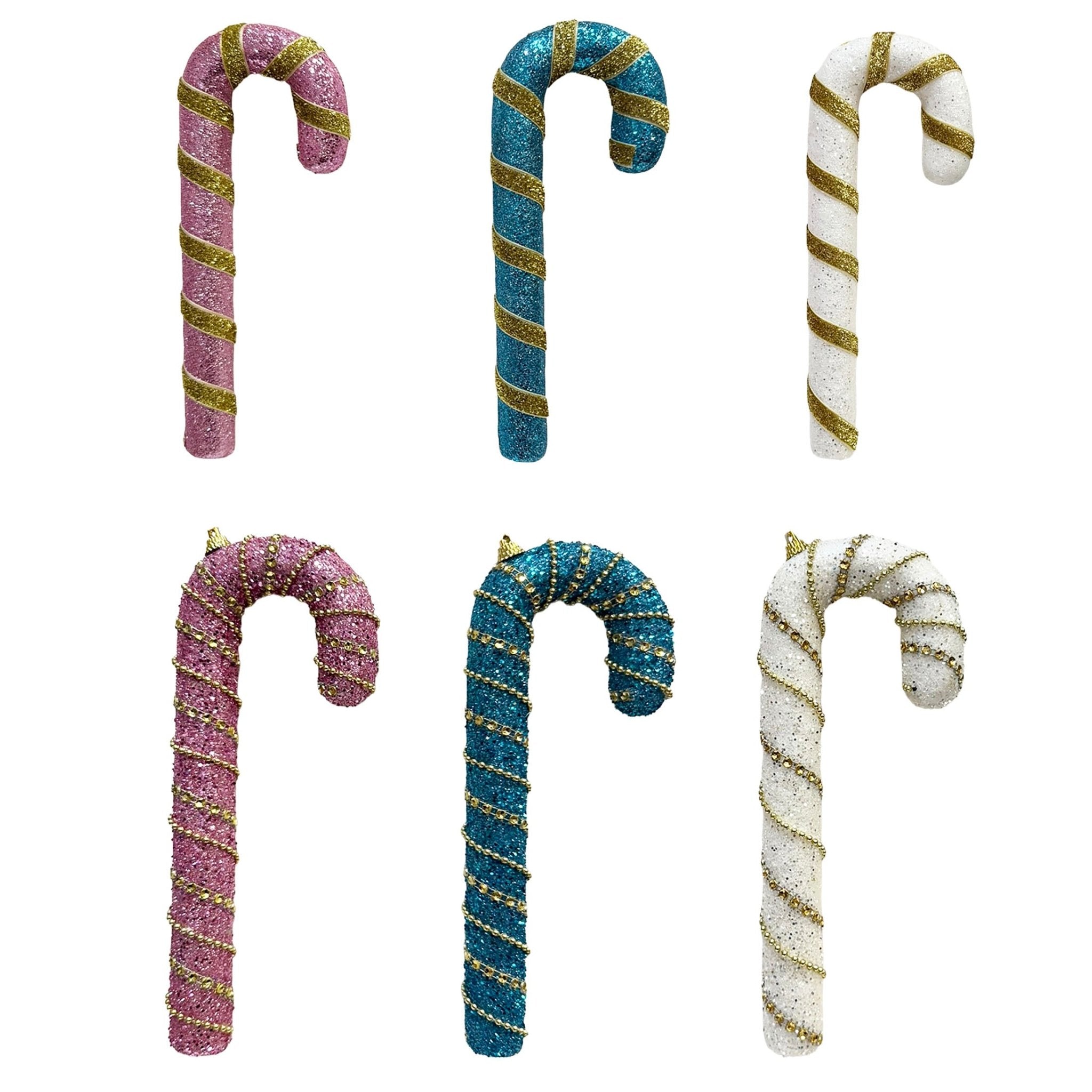 1 Pk Candy Cane Orn Asst - Country Silk