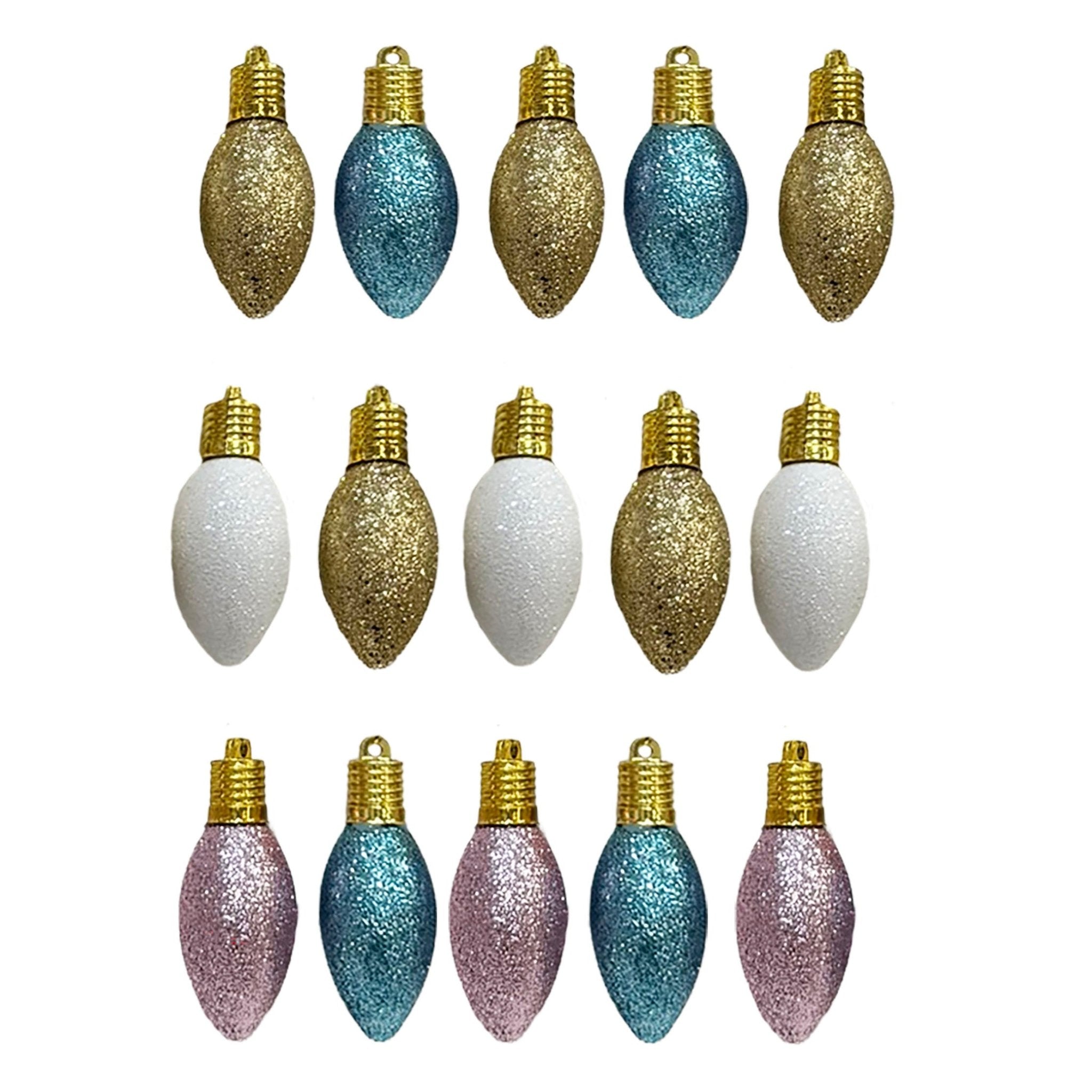 5Pk Glitter Light Bulbs - Country Silk