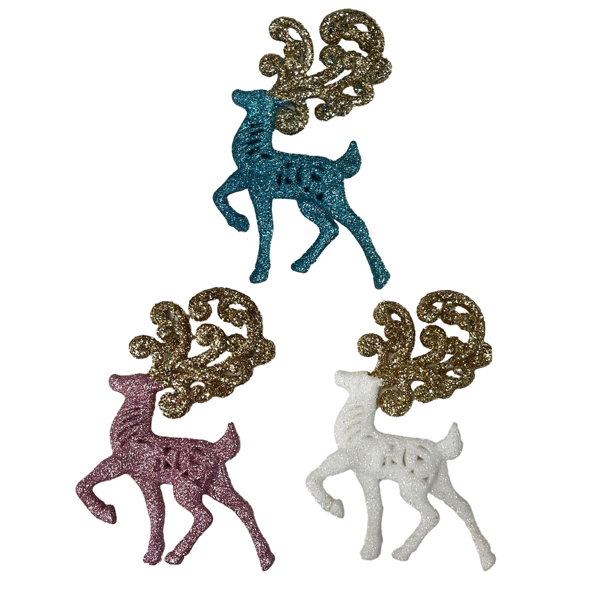 Glitter Reindeer Orn - Country Silk