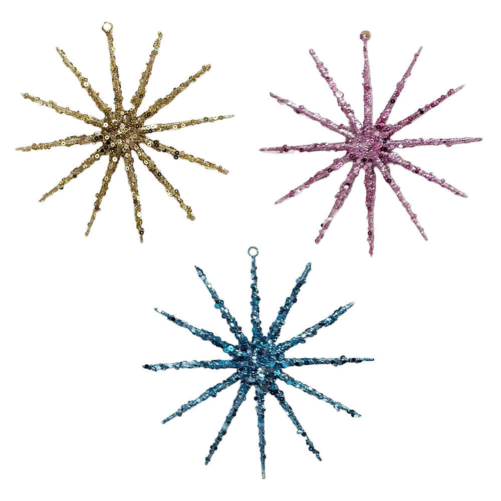 Sequin Starburst Orn X 1