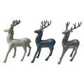Large Flcked Table Top Reindeer With Gli - Country Silk
