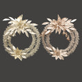 20 Pvc Wreath W Plastic Poinsettia