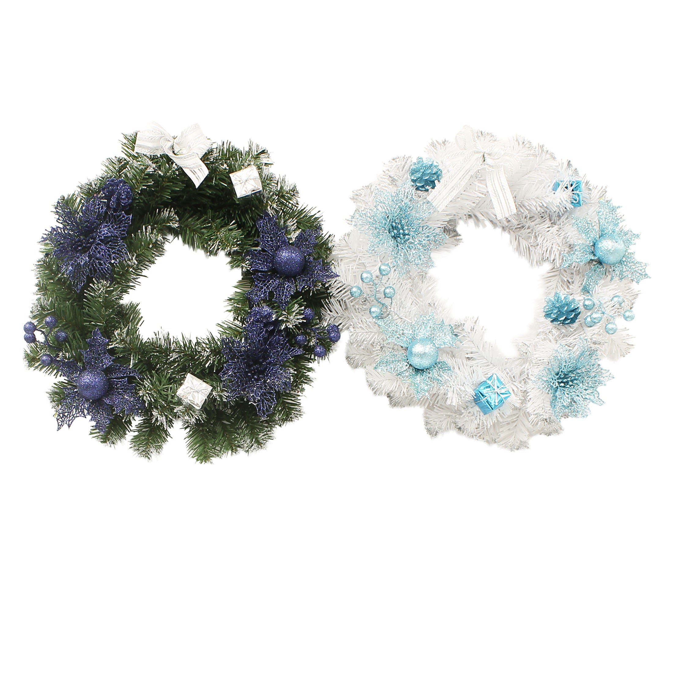 16 Inch Pre Decorated Pine Wreath