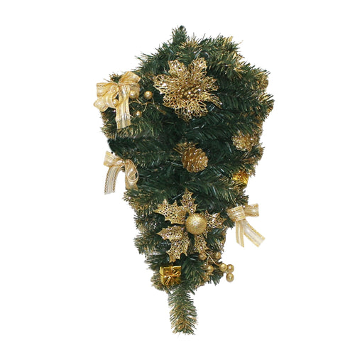 24 Inch Pre Decorated Pine Teardrop - Country Silk