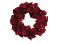 23 Inch Velvet Poinsettia Twig Wreath - Country Silk