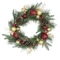 22 Balls Pine Cone Twig Wreath - Country Silk