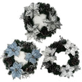 22 Inch Pvc Wreath W Poinsettia - Country Silk