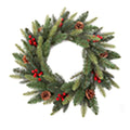 19.7 Inch Real Touch Wreath With Berries 2 - Country Silk