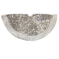 40 Sequin Tree Skirt W White Furry Rim - Country Silk