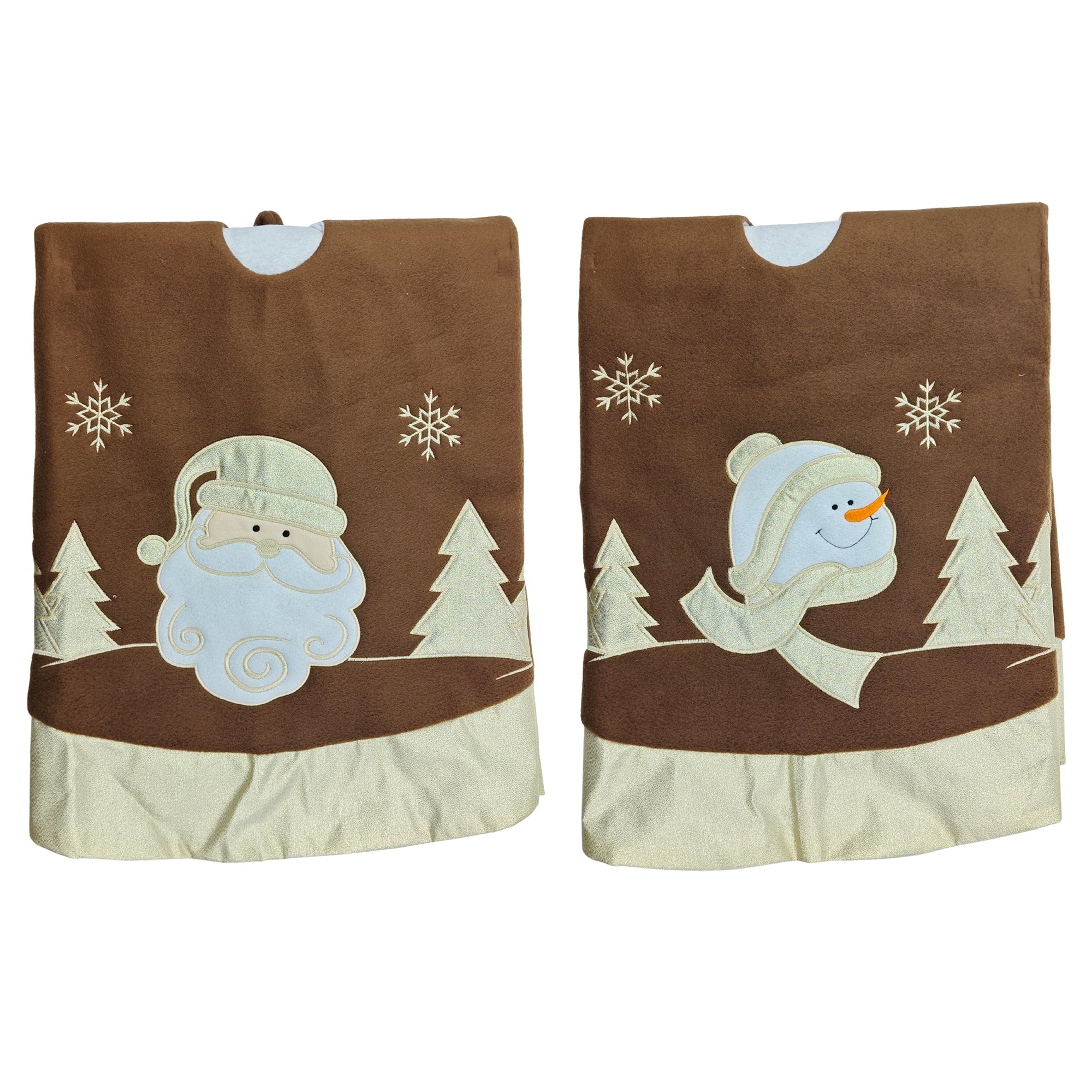 Tree Skirt Santa Snowman - Country Silk