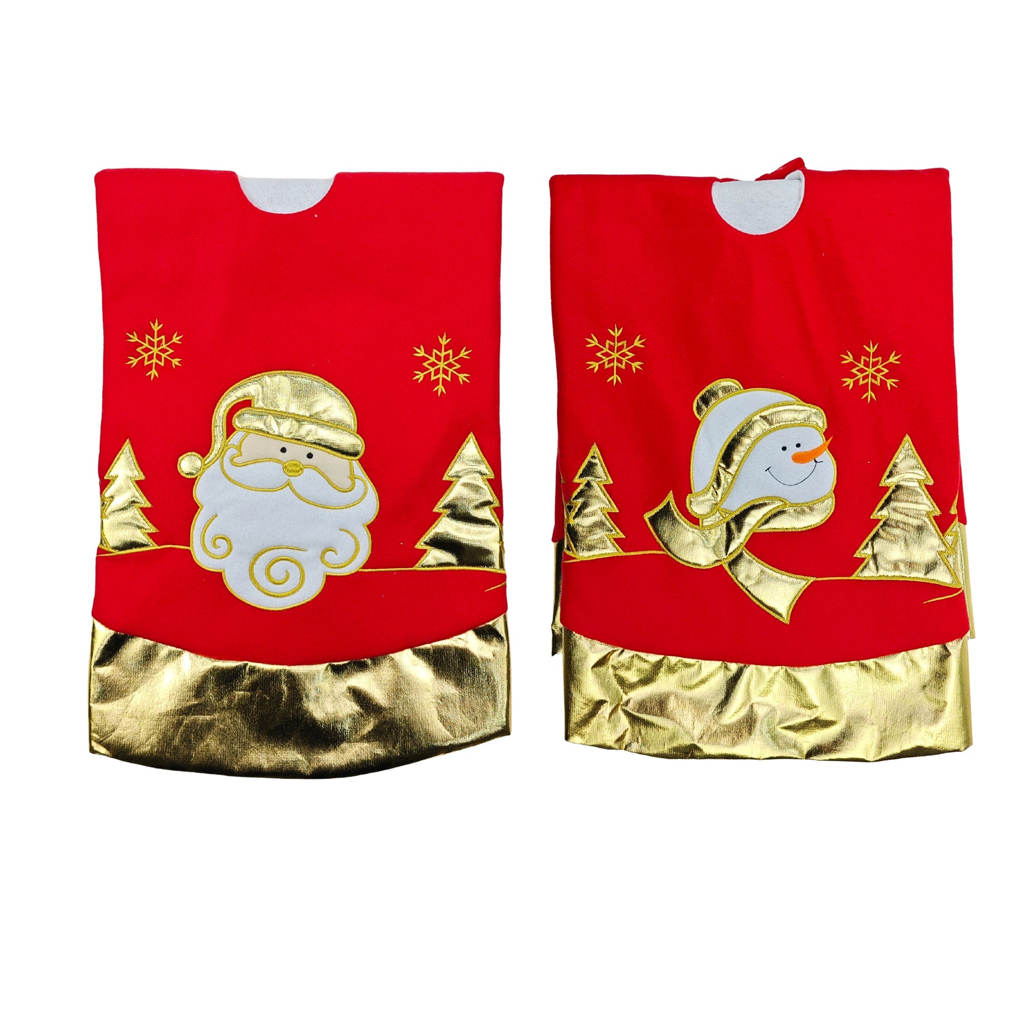 Tree Skirt Santa Snowman - Country Silk