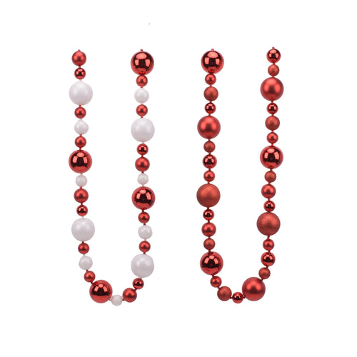 6Ft Shatterproof Large Ball Garland 80M - Country Silk