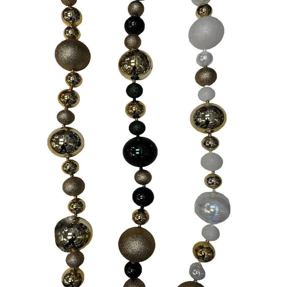 6Ft Shatterproof Large Ball Garland 80Mm - Country Silk