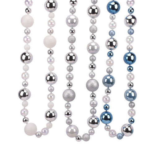 6Ft Shatterproof Large Ball Garland 80Mm - Country Silk