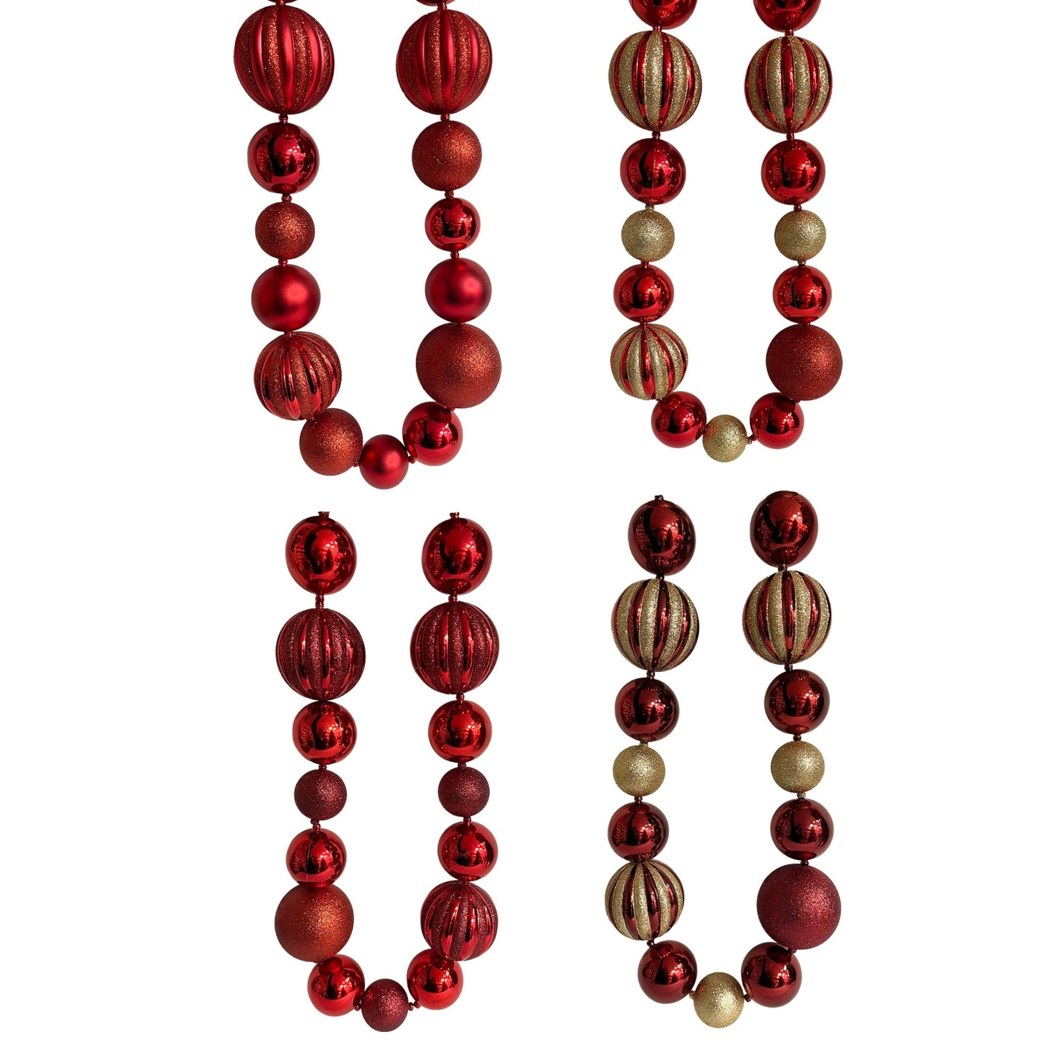 6Ft Ball Garland 80Mm 60Mm 50Mm With Hp - Country Silk