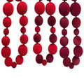 6 Ft Flocked Ball Garland - Country Silk