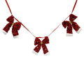 6 Ft Red Sequin Bow Garland. - Country Silk