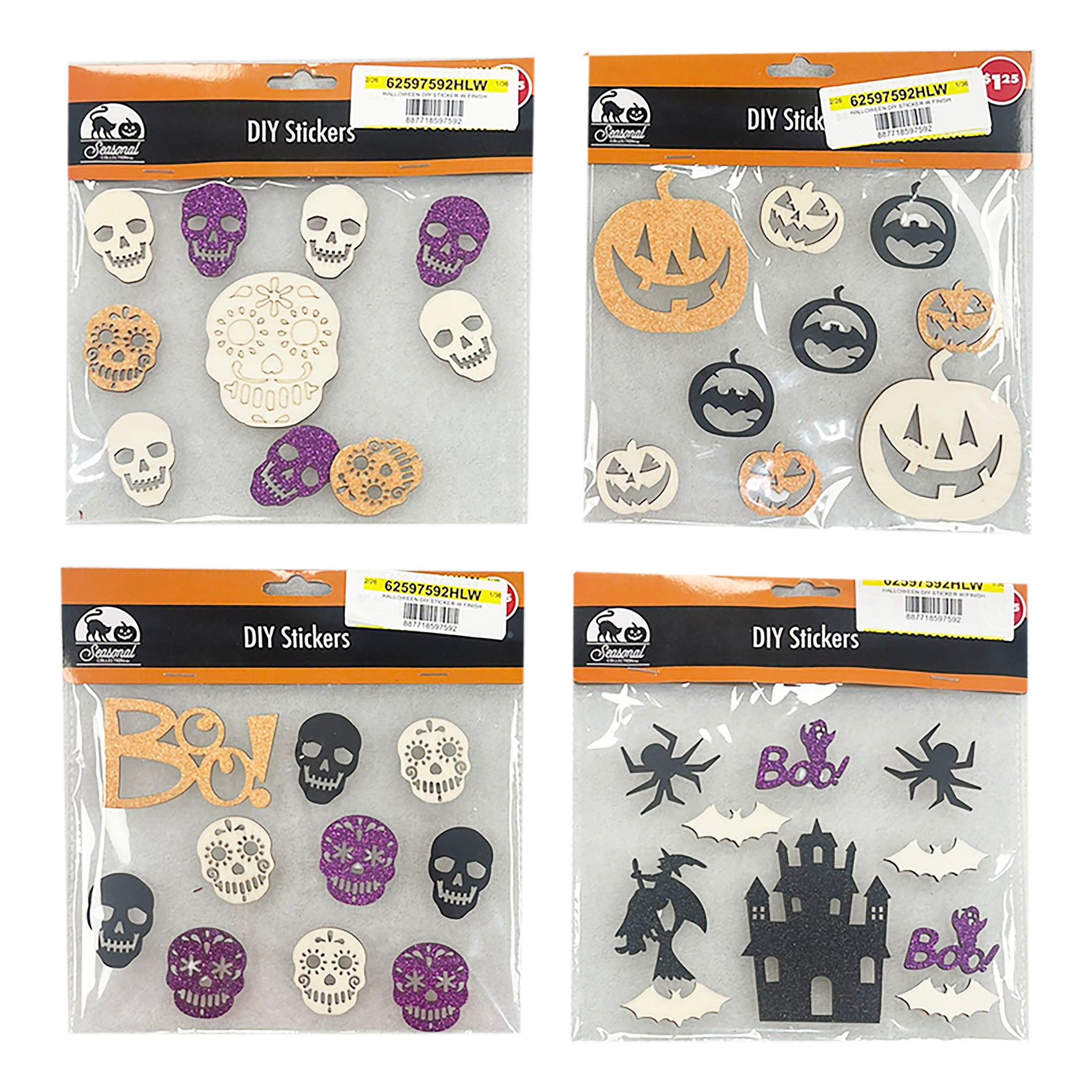 Halloween Diy Sticker W Finish