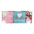 3Pc Val Heart Decor - Country Silk