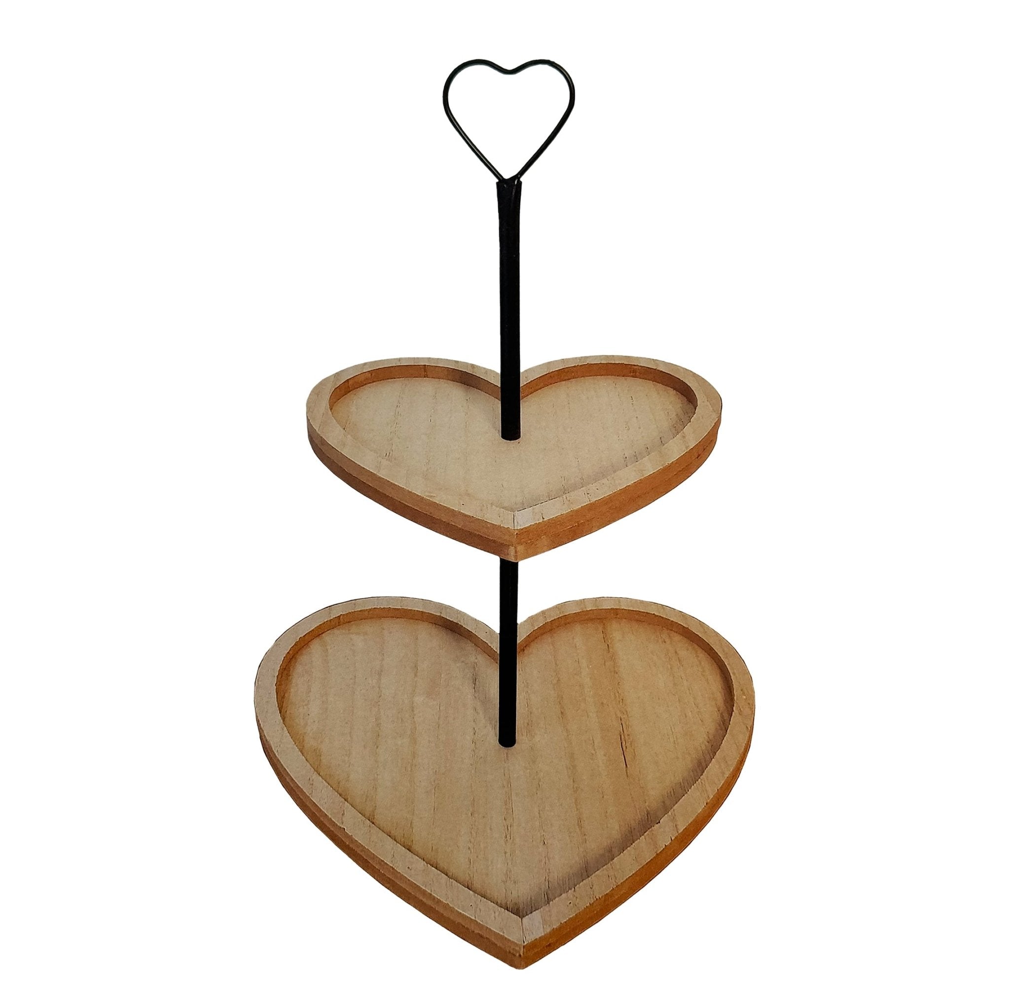 Val Heart Tier Tray - Country Silk