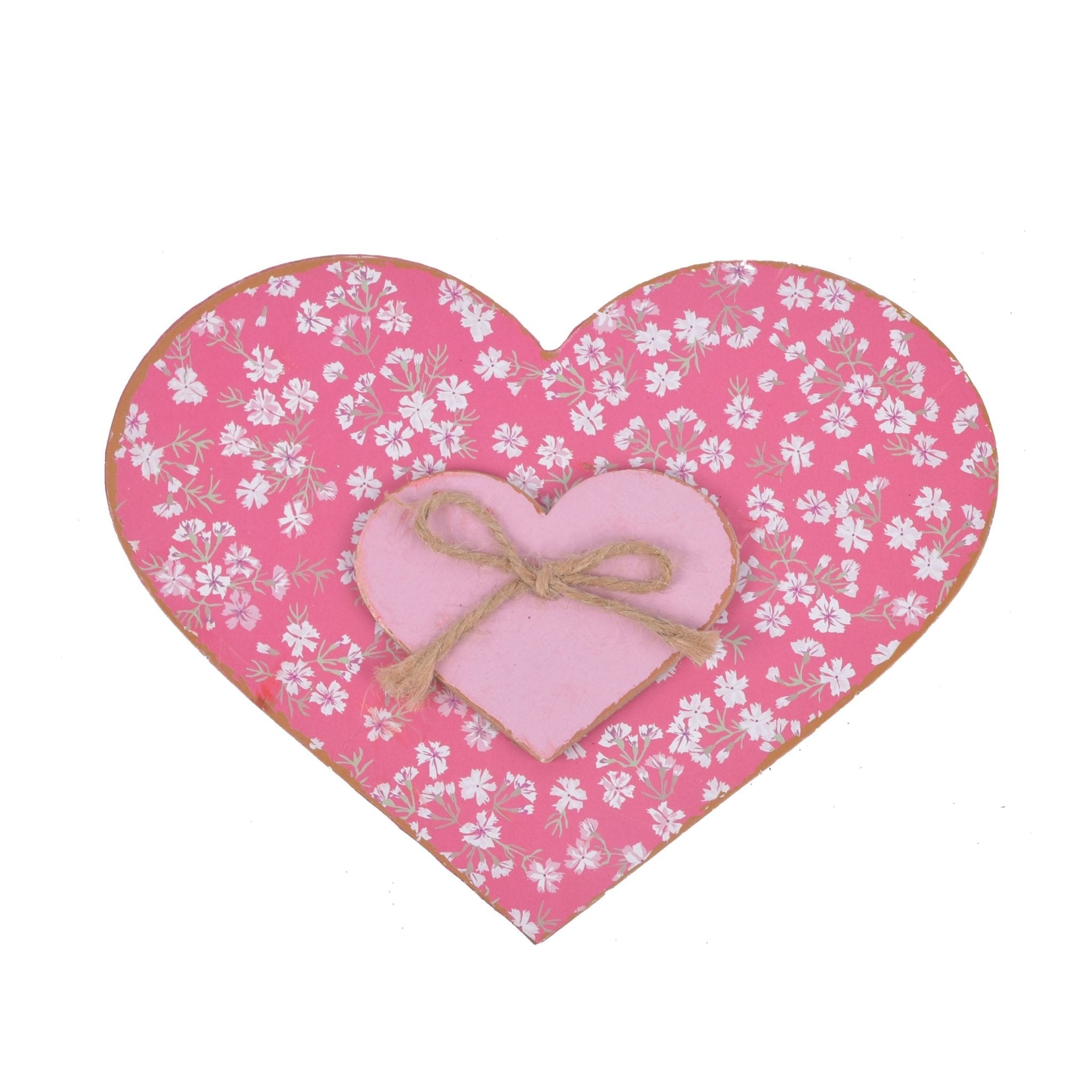 Pr Heart Table Decor - Country Silk